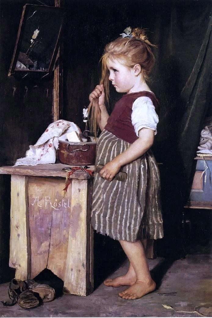 La bambina allo spechio